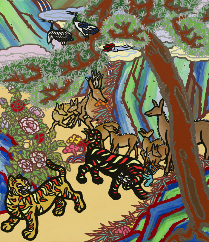 십장생도3 acrylic on canvas 53x45cm 2025